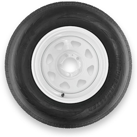 Rubbermaster - Steel Master Rubbermaster ST215/75R14 6 Ply Highway Rib Tire and 5 on 4.5 Eight Spoke Wheel Assembly 599328